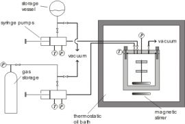 Schematic diagram of the high pressure static VLE apparatus